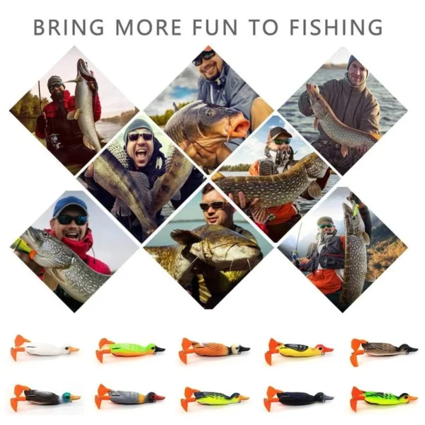 11g 95 cm Rotating Propeller Flippers Duck Lure Bait 1pc Random Color Floating Water Tractor Propeller Duck