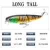 b9910f91eecf211c1edb86c81e149501.webp New Colorful Three Jointed Swim Fishing Lure 115cm15g 1pc Random Color Simulation Hard Bait Mino Bait Outdoor Fishing Gear