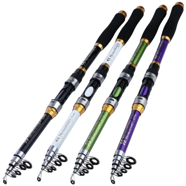 Spinning Fishing Rod Carbon Fiber Super Light Portable Telescopic Pole 2 1M3 6M  REEL NOT INCLUDE