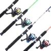 Combo Spinning Fishing Rod Ultralight Body Abs and Spinning Reel with Line
