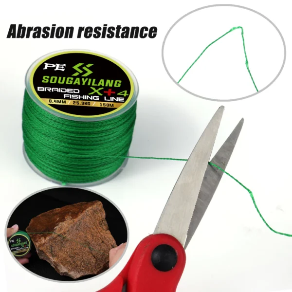 4X PE Fishing Line 150M Braided Line Multifilament Line Floating Line Fishing Wired
