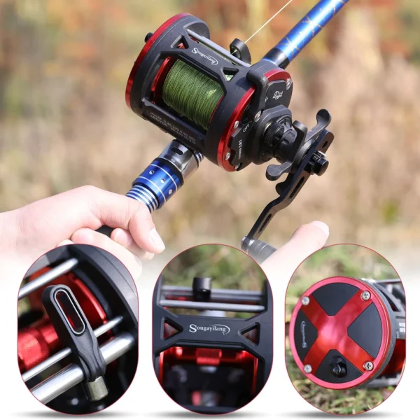 DTR30 Line Fishing Drum Fishing Reels Fishing drum Leftright Max Drag 25kg Fishing