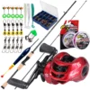 cn-11134207-7r98o-lpabm4jyuhuf9d.webp Set Casting Fishing Rod M Power Portable Ultralight Wood Handle and Baitcasting Fishing Reel High Speed Anti Corrosion Casting Reel 8KG Max Drag