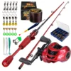 cn-11134207-7r98o-lppxgwpy9a2j59.webp Set Casting Fishing Rod High Carbon 2 Sections EVA Handle and Baitcasting Fishing Reel 181 BB 7 21 High Speed Anti Corrosion Baitcaster Reel 8KG Max Drag For Freshwater