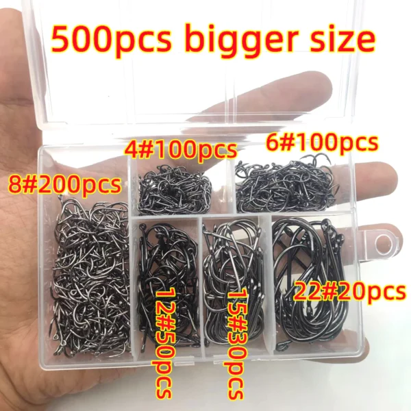 cn-11134207-7ras8-m1tpe0c62vck86.webp 500Pcs No 322 Fishing Hooks Set Carbon Steel Single Circle Fishing Hook Fly Fishing Jip Barbed Carp Hooks Sea Tackle Accessories