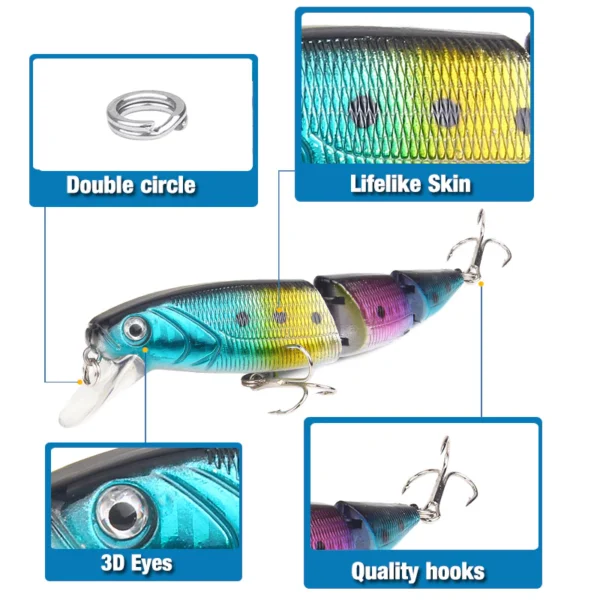 e390c32c24fe2ff070b408933d0ed28d.webp New Colorful Three Jointed Swim Fishing Lure 115cm15g 1pc Random Color Simulation Hard Bait Mino Bait Outdoor Fishing Gear