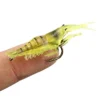 50PCS Soft Simulation Shrimp Prawn Lure Hook Tackle Bait Fishing Lures Artificialbait Luminous Shrimp 4cm