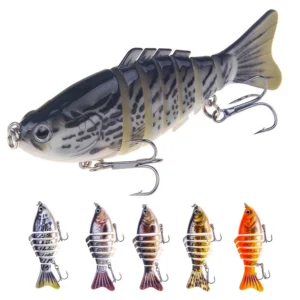 16g10cm Multi Jointed Lifelike Swimbait Fishing Lures 7 Segments Slow Sinking Bionic Lures With 3D realistic eyes