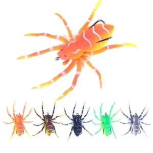 47cm 6g Lifelike Floating Water Spider Soft Bait 1pc Random Color Bionic Bait Bass Bait Artificial Bait Fake Bait