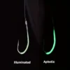 20 and 30pcs Night Fishing Hook Glow In Dark String Hooks 1624 Luminous Crank Nake Single Fishhook For  Freshwater  Saltwater