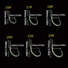 20 and 30pcs Night Fishing Hook Glow In Dark String Hooks 1624 Luminous Crank Nake Single Fishhook For  Freshwater  Saltwater