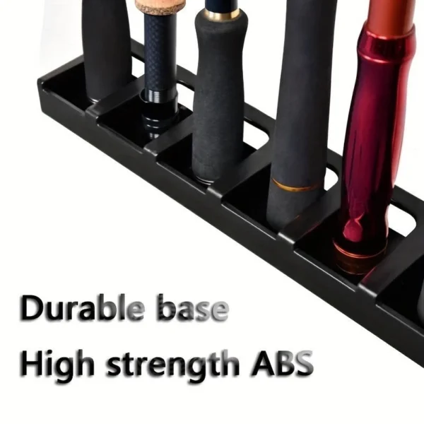 EasyInstall Fishing Rod Rack 6 slots Fishing Rod Holder Wall Mounted Fishing Pole Storage Holder Rack Fishing Tackle