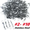 1pc Stainless Steel Fishing accessories 210 Premium Fishing Snap Swivels Connectors Quick Connect Fishing Lures Fishing Tackle