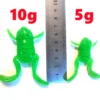 5Pcs Realistic Floating Frog Lure with Kick Legs 5g10g with Hook High Quality Topwater TPE Soft Bait for Fishing
