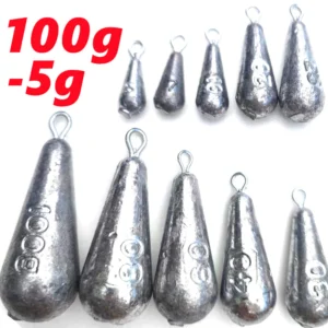 100g5g Fishing Weights Sinkers 1pc Lead Pendants Weights Lead for Accurate Casting and Versatile Angling Essential Fishing Accessories